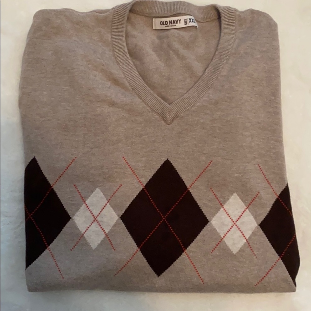 Old Navy argyle sweater